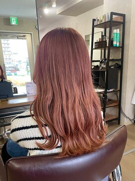 アルレン(Allen) ピンクベージュ ブリーチカラー レディース 宇都宮