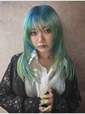 レイヤーカット/ウルフ/ホワイトブロンド/外ハネボブ/美髪