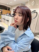 ピークアブー ワン(PEEK-A-BOO ONE)&nbsp;ピンクブラウン#ボブ#顔まわりレイヤー#ボブレイヤー