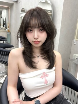 ロンド マーレ 天神大名店(Lond mare) ミディアムヘア/暗めカラー/デザインカラー/グランマッシュ