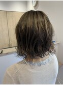 レディースパーマ,ボブ,アッシュベージュ【草加】