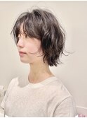 癖毛パーマ風ボブレイヤー/新潟駅南/ショートボブレイヤー