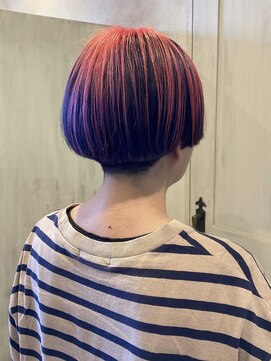 ヘアーリゾートガーデン 南林間店(Hair Resort Garden) ネオンピンク×パープルのアンブレラ/ギャラクシーカラー