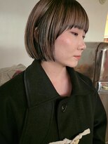 マカロニコースト(macaroni coast)&nbsp;伸びても気になりずらい 表面ブリーチ アンブレラカラー ボブ