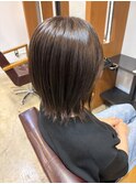 ツヤ外はねミディ×酸性ストレート　髪質改善　艶髪 