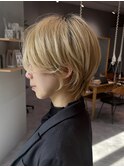 ワンホンレイヤー/ミルクティーブロンド/ダークブルー/