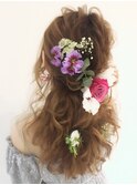 生花をつけたアレンジ