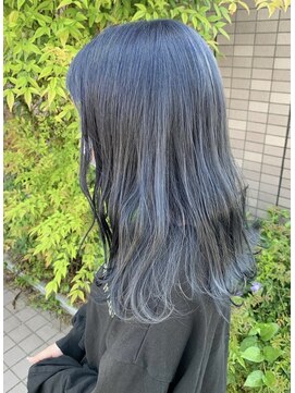 メロウ(mellow) ロングヘア×アイスグレージュ