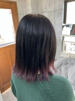 ラグズ 茅ヶ崎(LAGUZ)&nbsp;切りっぱなしロブ×裾カラーバイオレットピンク