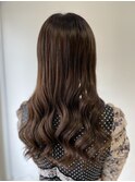 #モカブラウン#チョコカラー#女神巻き#韓国#名古屋美容室