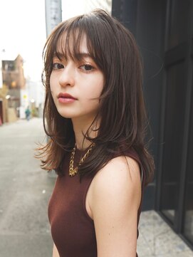 クオン 伊勢崎(QUON.) 斜めバング/グレージュカラー/デザインカラー/シルキーベージュ