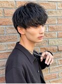 ニュアンスパーマ前下がりマッシュウルフソフトツイスト刈り上げ