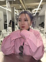 コバルトブルーカチモリヘアアレンジ[新宿/ヘアセット前髪カット