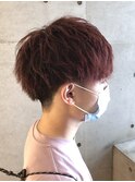 カッコイイ×コンパクトマッシュ×レッドブラック