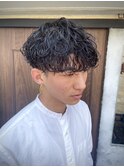 波巻きパーマ