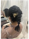 お呼ばれヘアアレンジ パーティーヘアセット