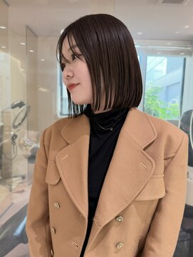 マイル 渋谷(mile) オリーブブラウン/ボブ