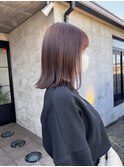 カシスブラウン/ブラウン/艶カラー/切りっぱなし/外ハネ