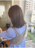 グレージュ アッシュベージュ ブリーチなしダブルカラー