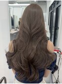 ワンカラーで出来る色素薄めカラー×縮毛矯正