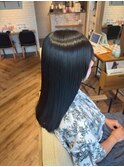 光を吸い込むような極上ストレート/縮毛矯正/艶感
