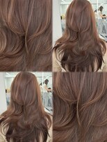 アマトウキョウスマートサロン(AMA TOKYO×Smart Salon)&nbsp;ヘーゼルベージュ　ブリーチなし　レイヤーカット　海外風