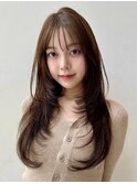 レイヤーカットアッシュカラー小顔ヘアMI-69