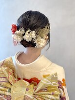 ラトリエコンタン(L´atelier Content)&nbsp;水引 金箔 成人式ヘア 卒業式ヘア 袴ヘア 振袖ヘア/miho