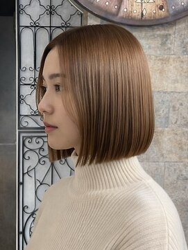 インデペンデンス(independence) 【四条烏丸】ブリーチなし　ミルクティ×ボブ