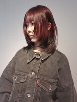 ロット(lot) 【kanau】ワインレッドカラー/ミディアムレイヤー