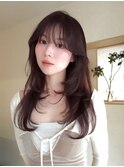 韓国風ロングレイヤー/顔まわりレイヤー/インナーカラー