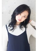 黒髪の濡れ感大人っぽウェーブ♪