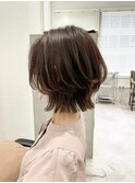 ２０代３０代４０代５０代小顔ミディアム外ハネボブレイヤー
