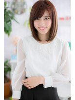 ヘアアンドビューティー ミック(Hair & Beauty miq) 艶カラーアッシュピンク透明感大人ガーリーロブヘアc1