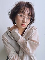 イースエモーション(ease et motion) 【天神 今泉 大名】ミニボブ シースルーバング カシスベージュ