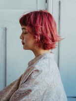 美容室 リズヘアー 稲毛店(Riz hair)&nbsp;個性派ピンクレッドカラー【稲毛駅】