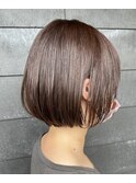 20代、30代、40代大人気♪丸みショート、グレージュ×丸みボブ