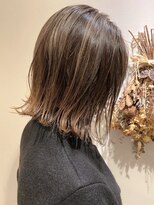 ジャム(Jam)&nbsp;切りっぱなしボブ×ハイライトまろやかカラー★中村大輔