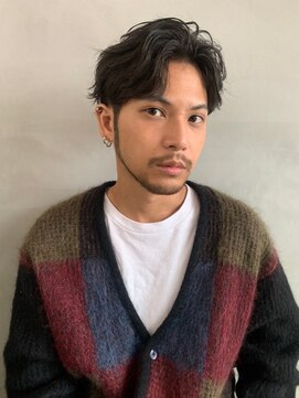 フィフス 名駅(fifth) 波巻きパーマセンターパートツイストパーマメンズマッシュパーマ