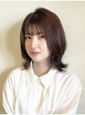 ひし形ミディ ウォームブラウンヘア