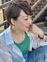 ヘアメイク マルナ 本店(HAIR MAKE MALUNA) 【MALUNA ヒマワリ】癖毛を活かしたゆるふわショートボブ。