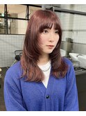 ブリーチなしwカラーピンキーラテ
