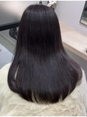 パープルブラック美髪レイヤーロングスタイル【梅田】
