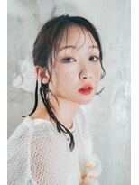 ヘアメイクアンドセットサロン リッコ(Hair make&set salon Ricco)&nbsp;梅田ヘアメイクサロンRiccoベロアリボンのカジュアルアレンジ