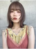 ウルフ/ミルクティーベージュ/顔周りカット