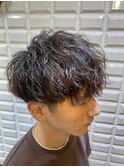 波巻きパーマ