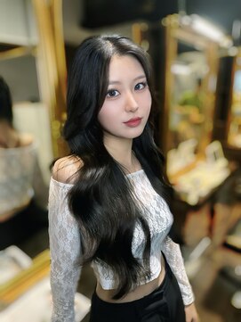 シェノン 心斎橋(CHAINON) ワンホンヘア黒髪グレーベージュレイヤーロングアッシュカラー