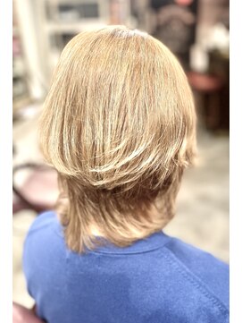 サーティエイト(38) ツヤサラくびれマッシュウルフレイヤーグレージュ/レイヤー/