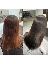 ガルボヘアー 桟橋店(garbo hair)&nbsp;オイルカラーオイルストレートアッシュブラウン