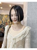 黒髪ミニボブ